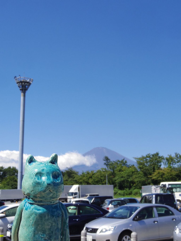 Mr Mate y el Monte Fuji a su espalda.